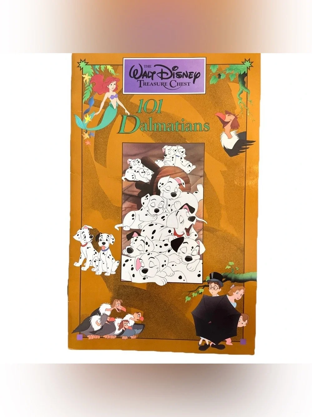 Vintage 1991 The Walt Disney Treasure Chest Set Of 5 Large Picture Books GUC